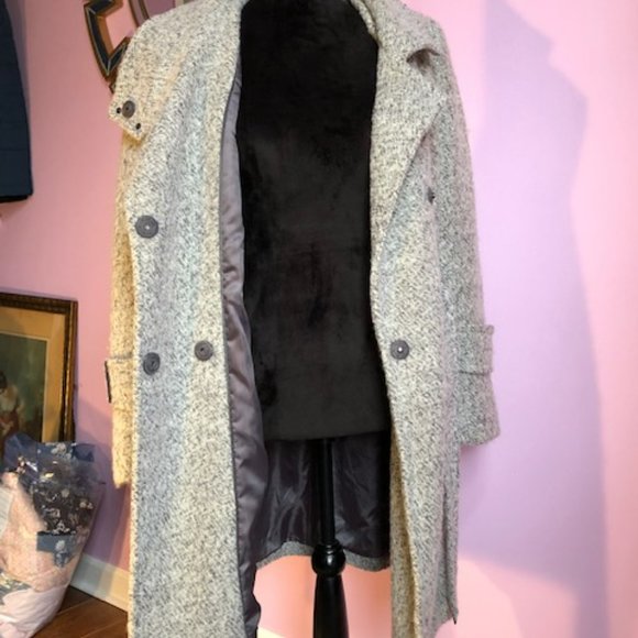 T Tahari India Funnel-Neck Coat - Picture 5 of 6